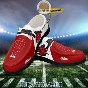 Indiana Hoosiers Customized Canvas Loafer Dude Shoes2B7 WMCTS