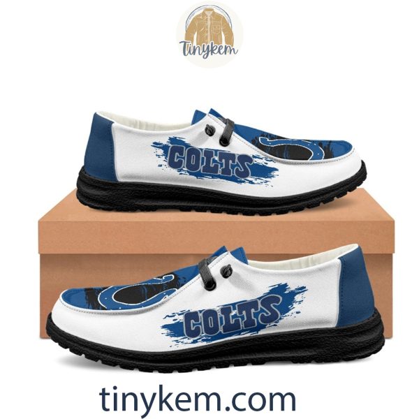 Indianapolis Colts Dude Canvas Loafer Shoes