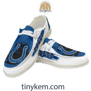 Indianapolis Colts Dude Canvas Loafer Shoes2B10 xfyAT