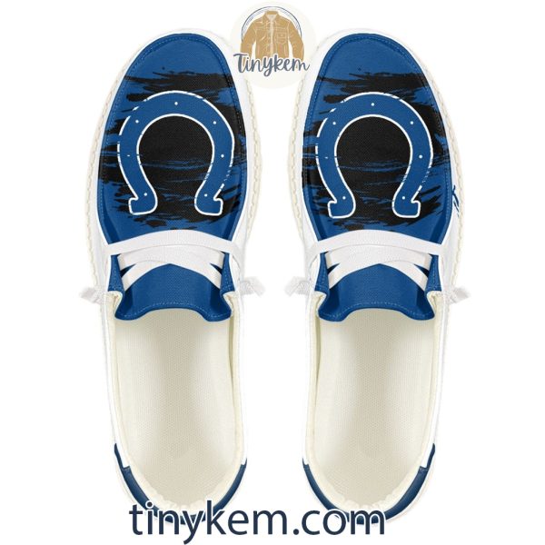 Indianapolis Colts Dude Canvas Loafer Shoes