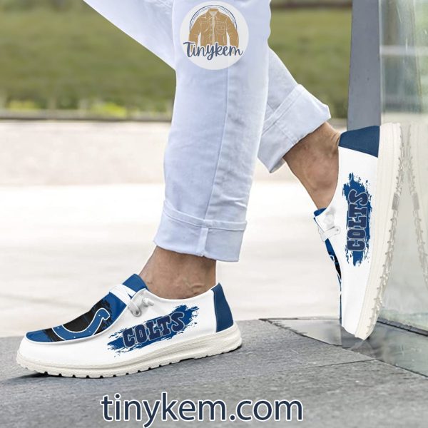 Indianapolis Colts Dude Canvas Loafer Shoes