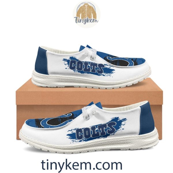 Indianapolis Colts Dude Canvas Loafer Shoes