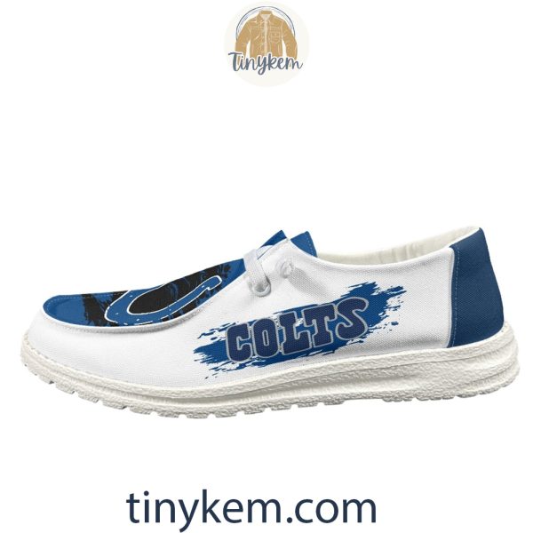Indianapolis Colts Dude Canvas Loafer Shoes
