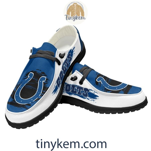 Indianapolis Colts Dude Canvas Loafer Shoes