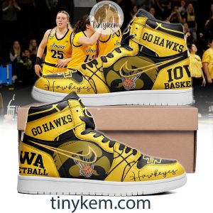 Iowa Hawkeyes Air Jordan 1 High Top Shoes: Go Hawks