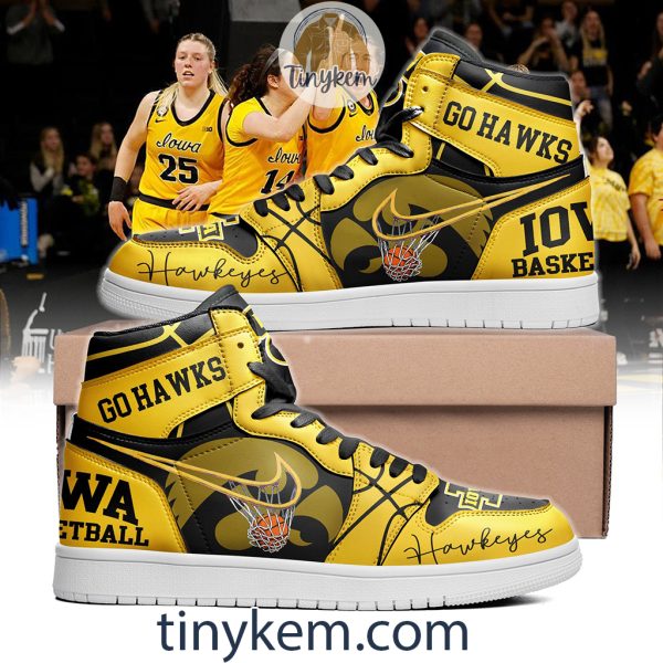 Iowa Hawkeyes Air Jordan 1 High Top Shoes: Go Hawks