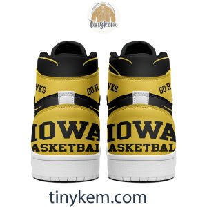 Iowa Hawkeyes Air Jordan 1 High Top Shoes Go Hawks2B3 GoIr6