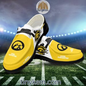 Iowa Hawkeyes Customized Canvas Loafer Dude Shoes