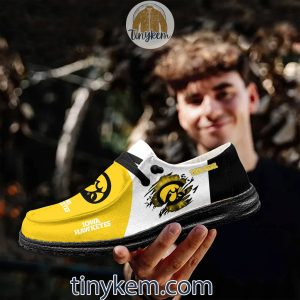 Iowa Hawkeyes Customized Canvas Loafer Dude Shoes2B9 rsGvo