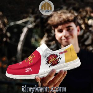 Iowa State Cyclones Customized Canvas Loafer Dude Shoes2B10 LoIKJ