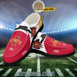 Iowa State Cyclones Customized Canvas Loafer Dude Shoes2B7 ghWZX
