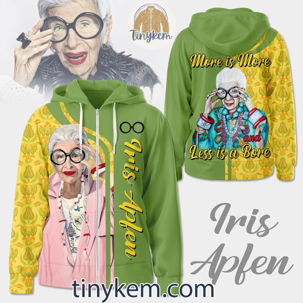 Iris Apfel Zipper Hoodie: More Is More and Less Is A Bore