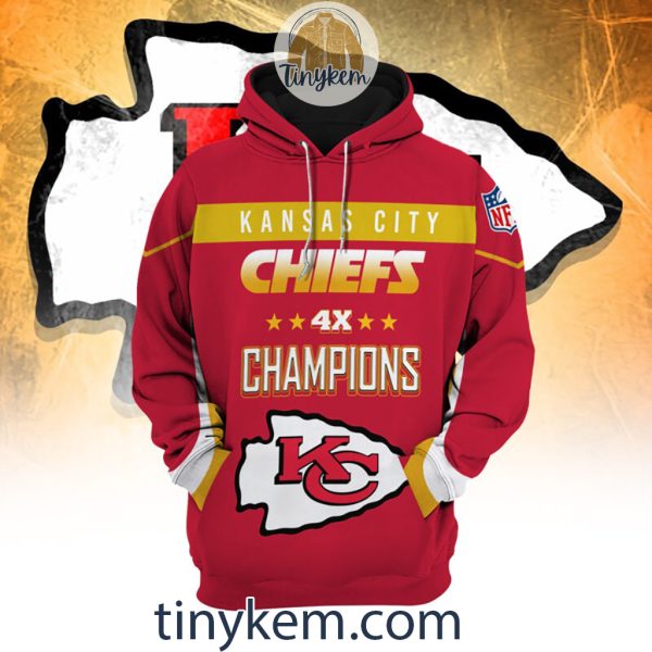 KC Chiefs 4X Champions Super Bowl Hoodie