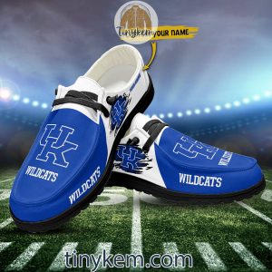 Kentucky Wildcats Customized Canvas Loafer Dude Shoes2B7 W4Olb