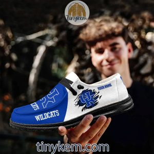 Kentucky Wildcats Customized Canvas Loafer Dude Shoes2B9 xm1ET