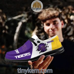 LSU TIGERS Customized Canvas Loafer Dude Shoes2B9 m74KS