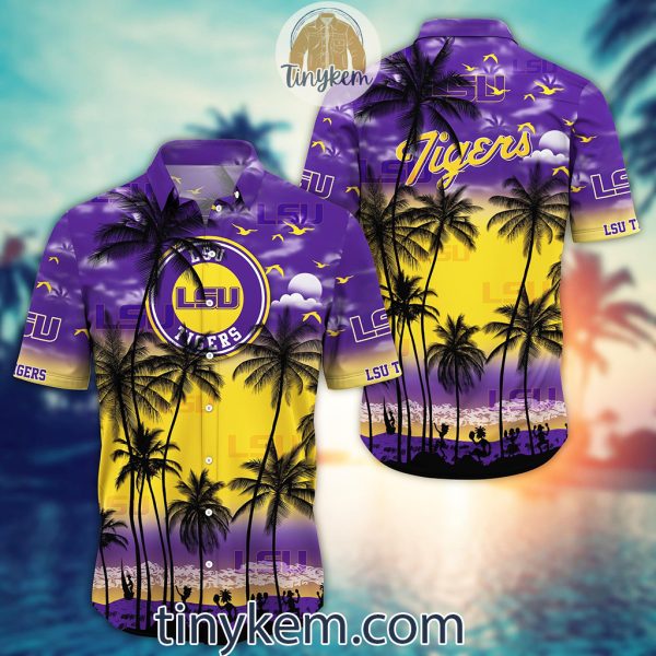 LSU TIGERS Summer Coconut Hawaiian Shirt