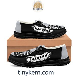 Las Vegas Raiders Dude Canvas Loafer Shoes