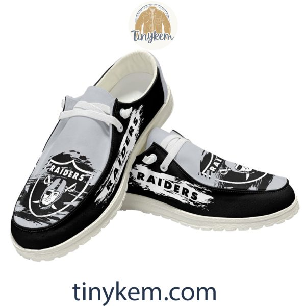 Las Vegas Raiders Dude Canvas Loafer Shoes