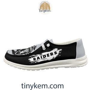 Las Vegas Raiders Dude Canvas Loafer Shoes2B6 MuYTL