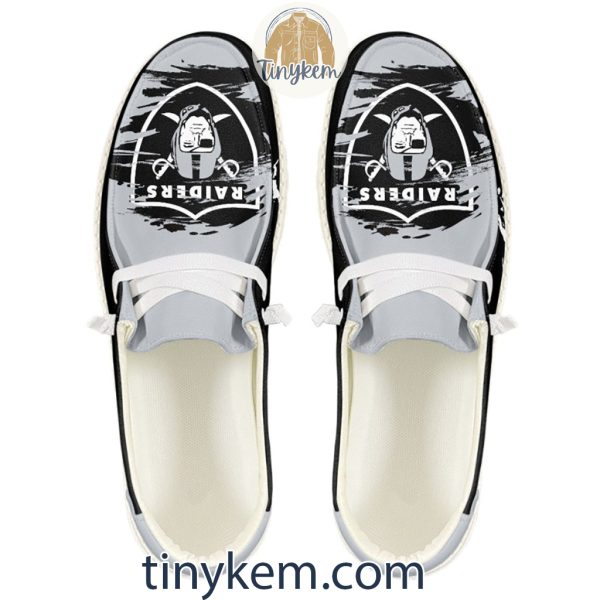 Las Vegas Raiders Dude Canvas Loafer Shoes