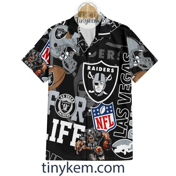 Las Vegas Raiders Hawaiian Shirt and Beach Shorts