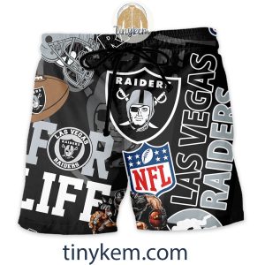 Las Vegas Raiders Hawaiian Shirt and Beach Shorts2B3 tdUJy