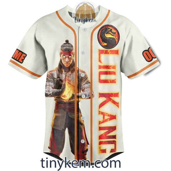 Liu Kang Mortal Kombat Customized Baseball Jersey