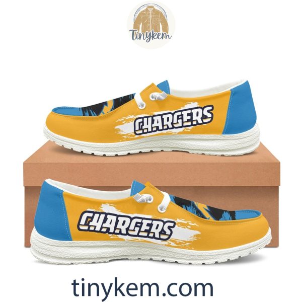 Los Angeles Chargers Dude Canvas Loafer Shoes