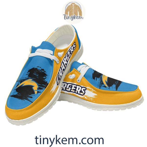 Los Angeles Chargers Dude Canvas Loafer Shoes