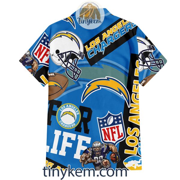 Los Angeles Chargers Hawaiian Shirt and Beach Shorts