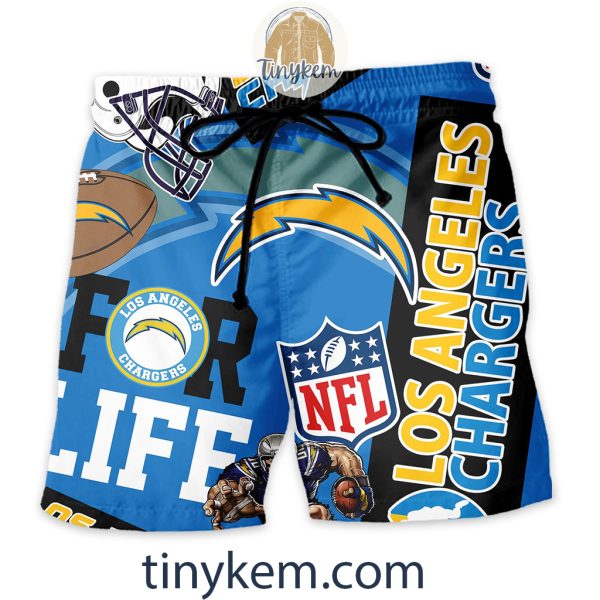 Los Angeles Chargers Hawaiian Shirt and Beach Shorts