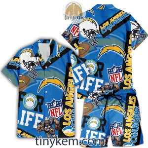 Los Angeles Chargers Hawaiian Shirt and Beach Shorts2B4 GP5vB