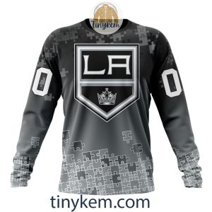 Los Angeles Kings Customized Tshirt Hoodie With Autism Awareness 2024 Design2B4 C5msj