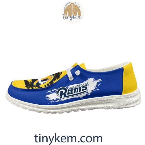 Los Angeles Rams Dude Canvas Loafer Shoes