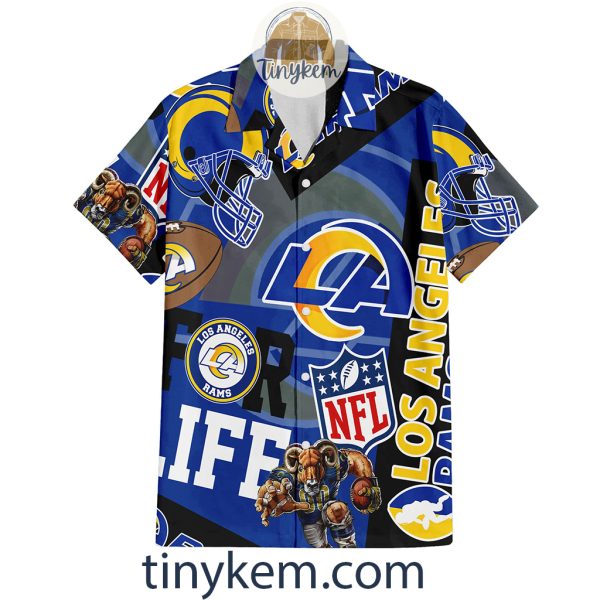 Los Angeles Rams Hawaiian Shirt and Beach Shorts