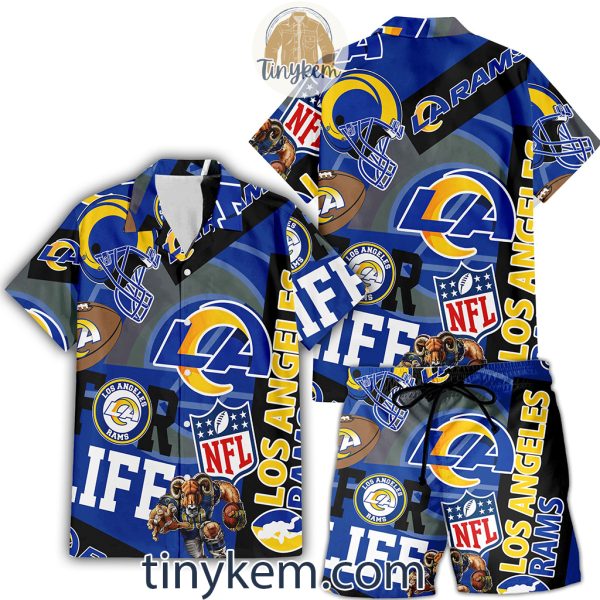 Los Angeles Rams Hawaiian Shirt and Beach Shorts