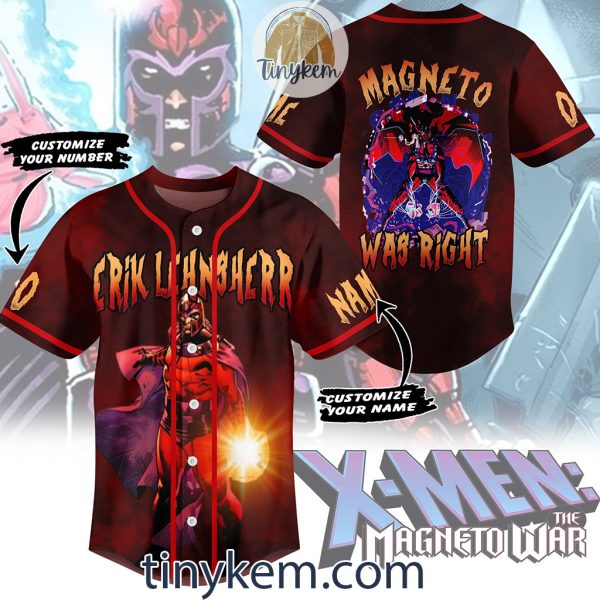 Magneto X-Men Customized Baseball Jersey