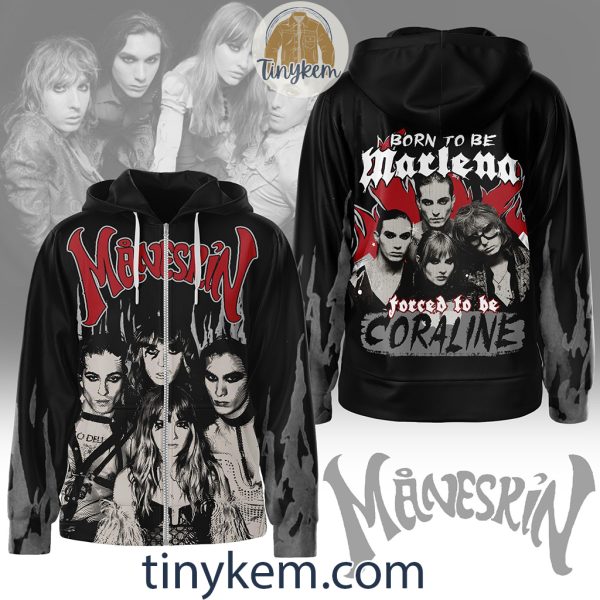 Maneskin Zipper Hoodie: Born To Be Maclena