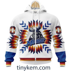 Manitoba Moose Native Pattern Design Hoodie Tshirt Sweatshirt2B2 Tj678