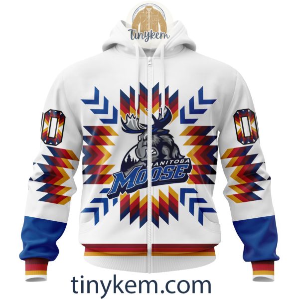 Manitoba Moose Native Pattern Design Hoodie, Tshirt, Sweatshirt