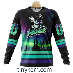 Manitoba Moose Northern Lights Hoodie Tshirt Sweatshirt2B4 L6v4N