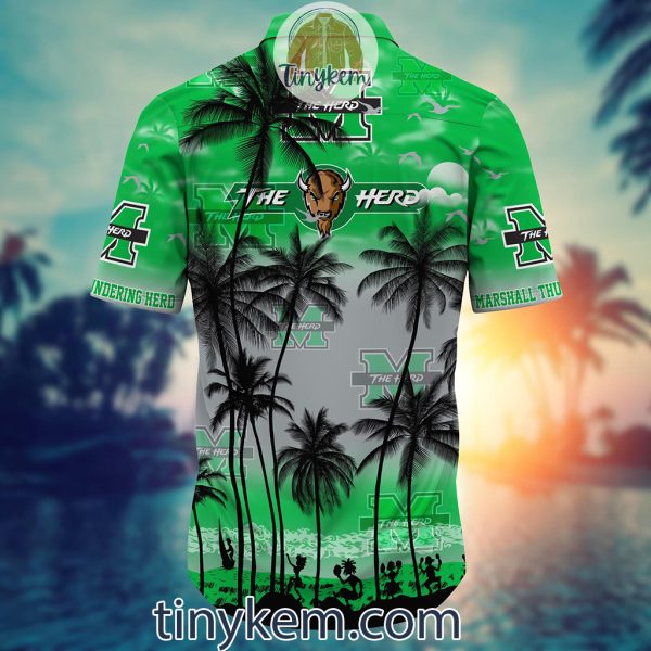 Marshall Thundering Herd Summer Coconut Hawaiian Shirt