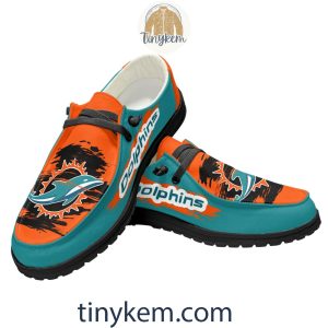 Miami Dolphins Dude Canvas Loafer Shoes2B10 pV7fB