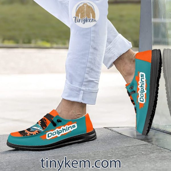 Miami Dolphins Dude Canvas Loafer Shoes