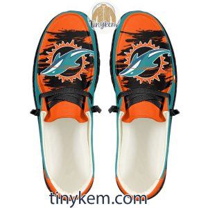 Miami Dolphins Dude Canvas Loafer Shoes2B5 McmIW