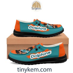 Miami Dolphins Dude Canvas Loafer Shoes2B6 dw2ur