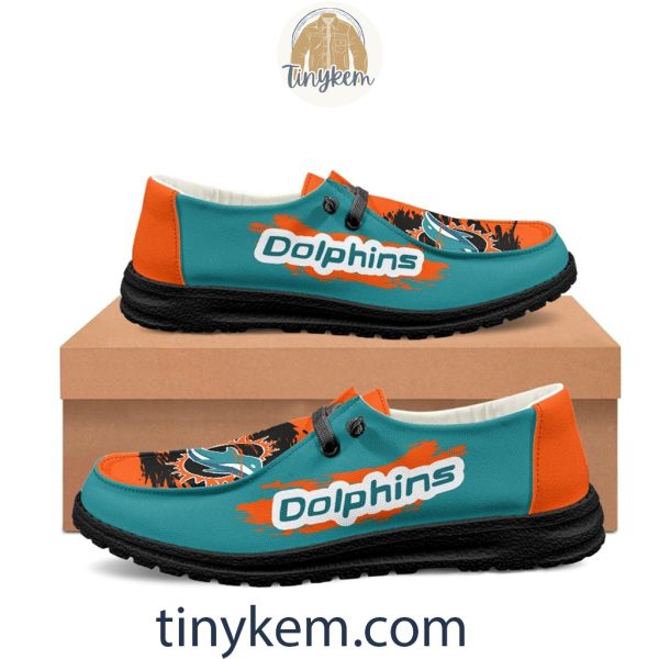 Miami Dolphins Dude Canvas Loafer Shoes