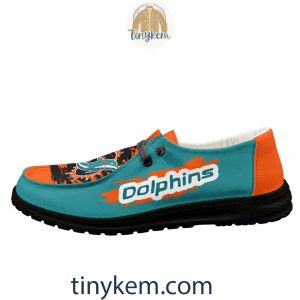 Miami Dolphins Dude Canvas Loafer Shoes2B8 iZZHP