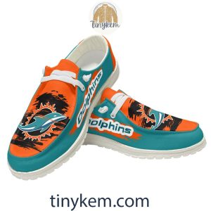 Miami Dolphins Dude Canvas Loafer Shoes2B9 7Qo68